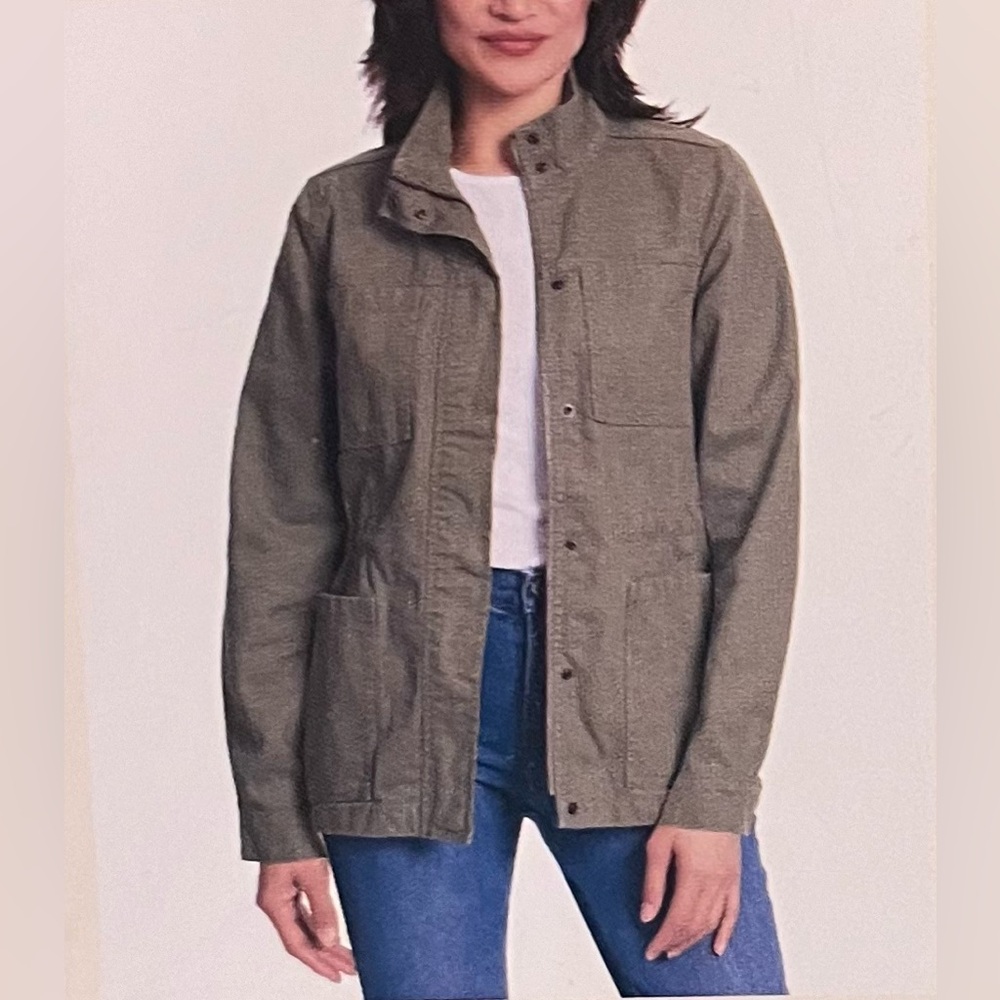 Vintage America Ladies' Anorak Jacket, Green Size Medium.
